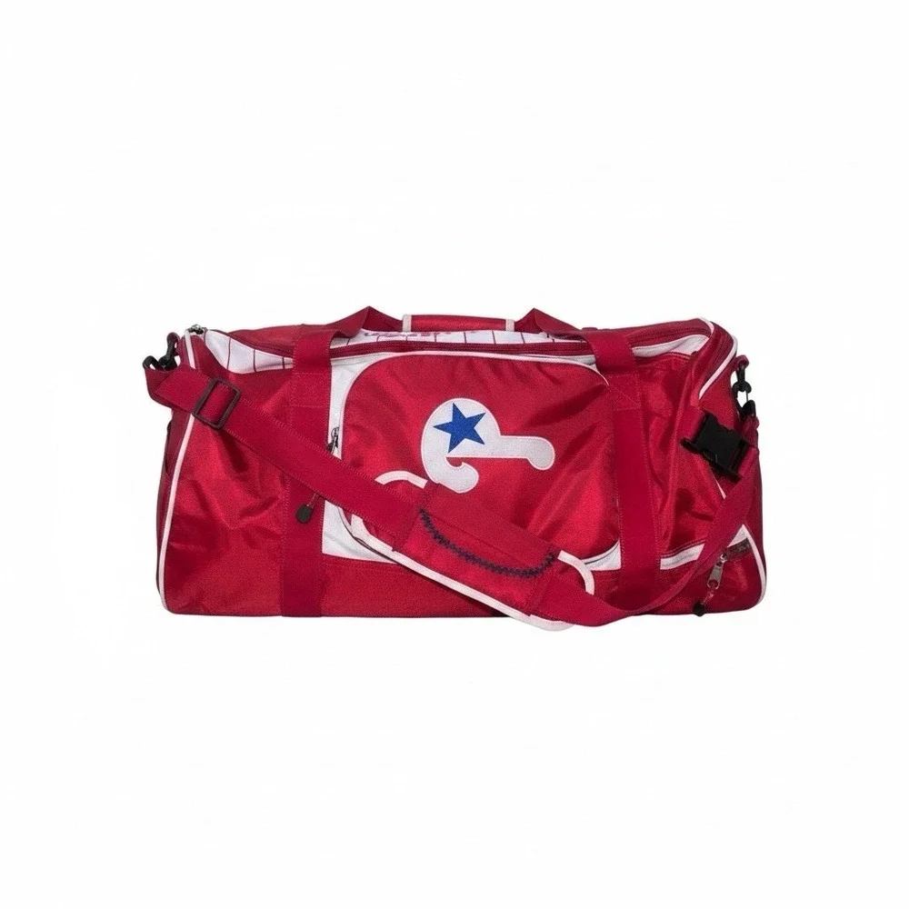 Philadelphia Phillies Duffel Bag - Roadblock Style- Red/White Very Good